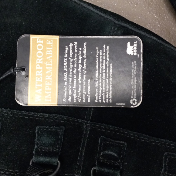 SOREL BLACK WINTER WATERPROOF FAUX FUR BOOTS - Picture 8 of 10